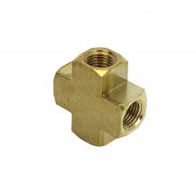 Milton s-656 - 1/4" FNPT Brass Cross Hose Fitting (1/card, 5-Pack)