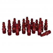 Milton 727MC-20 - ColorFit® Pneumatic Plugs - (M-style, Red) - 1/4" NPT Male, (Box of 20)