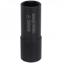 Milton LT4876A - Lug Nut Removal Flip Socket, 19mm; 21mm, Thin Wall