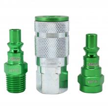 Milton S-303AKIT - ColorFit® Coupler & Plug Kit- (A-Style, Green) - 1/4" NPT, (3-Piece)