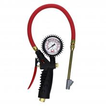 Milton S-577A - Pro Analog Pistol Grip Tire Inflator, Air Pressure Gauge, Straight Foot Lock-On Air Chuck, 15" H