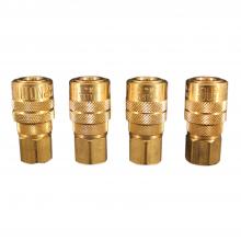 Milton S-715-4 - Milton Industrial Air Coupler 1/4" NPT Male Brass Quick Connect Coupler, M-STYLE® Pheumatic Coup