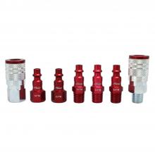 Milton S-307MKIT - ColorFit® Coupler & Plug Kit - (M-Style, Red) - 1/4" NPT, (7-Piece)