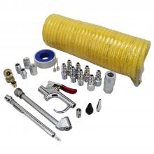 Milton EX0325HKIT - EXELAIR® Recoil Hose and Air Accessory Kit, 25' Recoil Hose, Blow Gun, 2 Chucks, Pencil Gauge, M