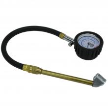 Milton s-936 - Dial Tire Pressure Gauge, Air Pressure Gauge, Dual Head Air Chuck, 12" Hose, High Pressure, 0-16