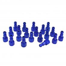 Milton 784TC-20 - ColorFit® Pneumatic Plugs - (T-style, Blue) - 1/4" NPT Female, (Box of 20)