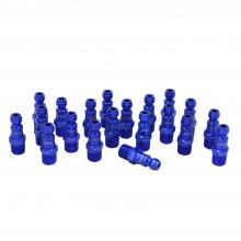 Milton 783TC-20 - ColorFit® Pneumatic Plugs - (T-style, Blue) - 1/4" NPT Male, (Box of 20)