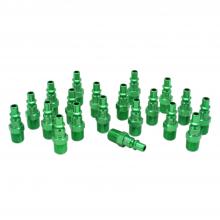 Milton 777AC-20 - ColorFit® Pneumatic Plugs - (A-style, Green) - 1/4" NPT Male, (Box of 20)