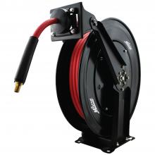 Milton 2760-50D - Milton Retractable Air Hose Reel, 3/8" X 50 ft Rubber Hose, 300 PSI, Ceiling/Wall Mount Steel Du