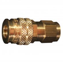 Milton 745BK - Milton Air Coupler, AMT-Style 3-Way Air Tool Fittings 1/4" FNPT Brass, 300 PSI  - 745BK (Box of 