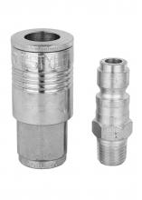 Milton S-1802W - 1/4" NPT P-Style Coupler and Plug (2/card)