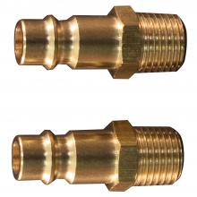 Milton S-760W - 1/4" MNPT HIGHFLOWPRO™ V-Style/European Interchange Brass Air Plug Fitting (High Volume Low Pres