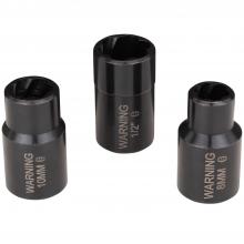 Milton LT 4850 - Low Profile 3/8? Drive 3 Piece Twist Socket Transmission Drain Plug Removal System