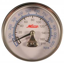 Milton 1191 - Milton Mini High Pressure Dial Gauge 1/4-in NPT, 2-in Face Size - Center Back Mount Pressure Gauge, 