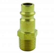 Milton 760 - 1/4" MNPT HIGHFLOWPRO™ V-Style/European Interchange Brass Air Plug Fitting (High Volume Low Pres