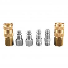 Milton S-217 - 1/4" NPT HIGHFLOWPRO™ V-Style/European Interchange Air Coupler and Plug Fitting Kit (High Volume