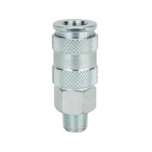 Milton S-765ST - 1/4" MNPT High Flow (V-Style) Quick-Connect Steel Coupler