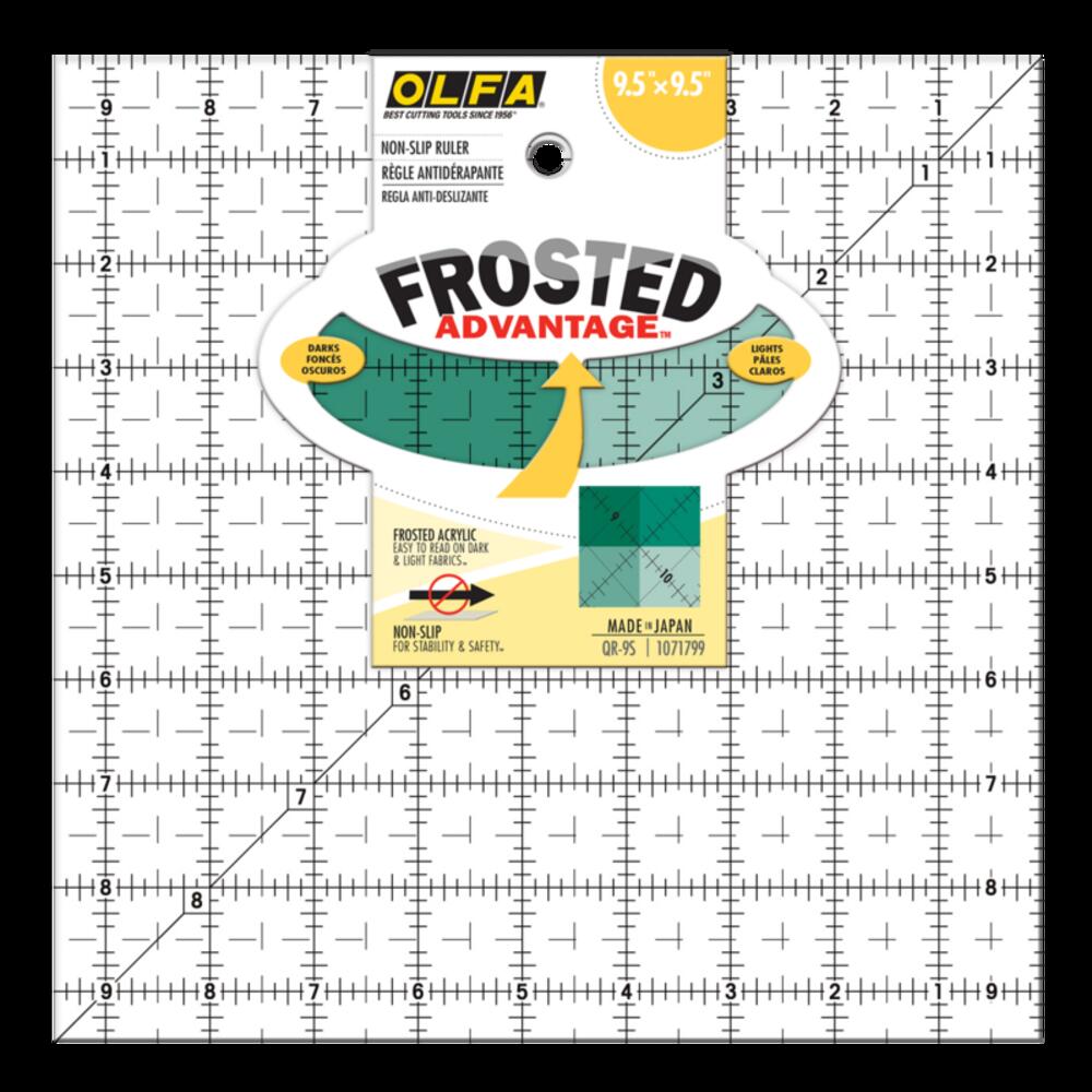 QR-9S Frosted Non-Slip Acrylic Ruler, 9-1/2&#34; Square<span class=' ItemWarning' style='display:block;'>Item is usually in stock, but we&#39;ll be in touch if there&#39;s a problem<br /></span>