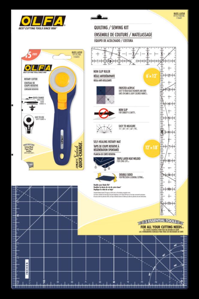 OLFA RTY-2C STQR NBL Rotary Essentials Kit, Navy<span class=' ItemWarning' style='display:block;'>Item is usually in stock, but we&#39;ll be in touch if there&#39;s a problem<br /></span>