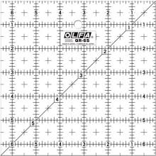 OLFA 1071798 - OLFA QR-6S 6 1/2" Square Frosted Acrylic Ruler