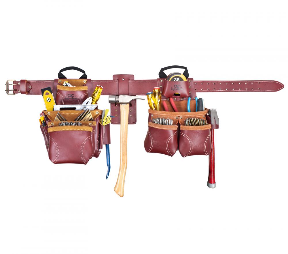 TOP OF THE LINE PRO FRAMER&#39;S HEAVY-DUTY LEATHER COMBO SYSTEM - 19 POCKETS<span class=' ItemWarning' style='display:block;'>Item is usually in stock, but we&#39;ll be in touch if there&#39;s a problem<br /></span>