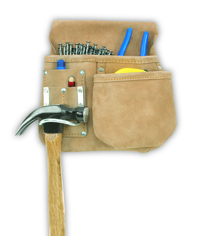 JOURNEYMAN CARPENTER HALF APRON - 5 POCKETS<span class=' ItemWarning' style='display:block;'>Item is usually in stock, but we&#39;ll be in touch if there&#39;s a problem<br /></span>