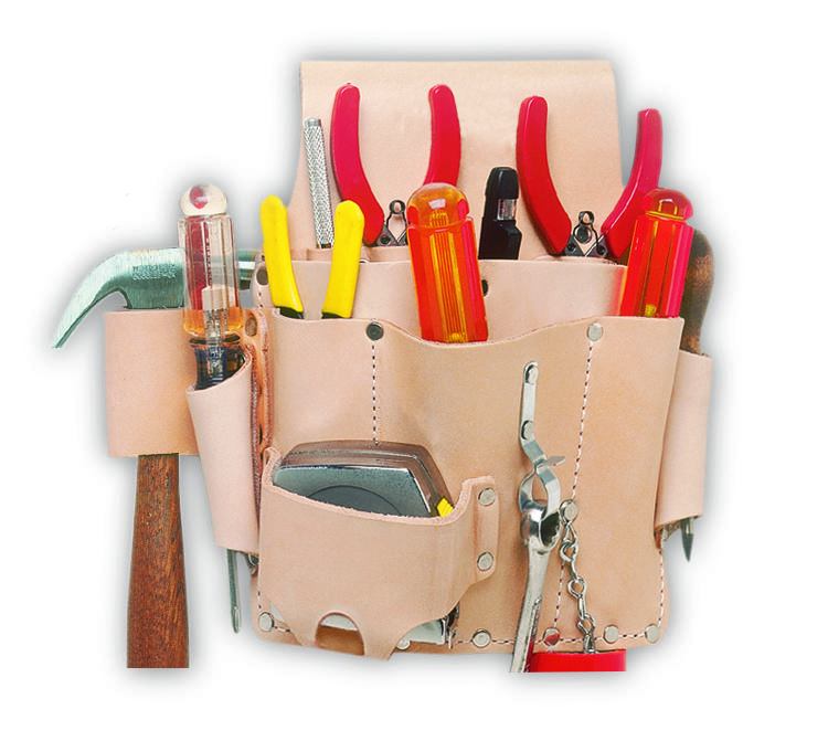 ELECTRICIAN&#39;S TOOL POUCH - 8 POCKETS<span class=' ItemWarning' style='display:block;'>Item is usually in stock, but we&#39;ll be in touch if there&#39;s a problem<br /></span>