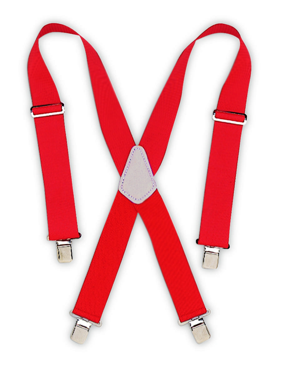 HEAVY-DUTY ELASTIC SUSPENDERS - RED<span class=' ItemWarning' style='display:block;'>Item is usually in stock, but we&#39;ll be in touch if there&#39;s a problem<br /></span>