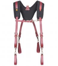 Kunys Leather 21522 - FULLY-ADJUSTABLE, PADDED YOKE LEATHER SUSPENDERS - ONE SIZE