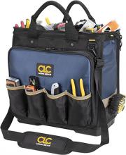 Kunys Leather PB1543 - 17" MOLDED BASE MULTI-CCOMPARTMENT TECHNICIAN'S TOOL BAG