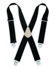 Kunys Leather SP17BL - HEAVY-DUTY WORK SUSPENDERS - BLACK