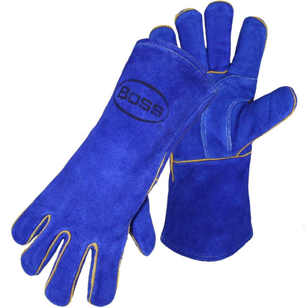 BOSS LEATHER WELDER BLUE W/ FOAM INSULATION HEAT PROTECTION<span class='Notice ItemWarning' style='display:block;'>Item has been discontinued<br /></span>