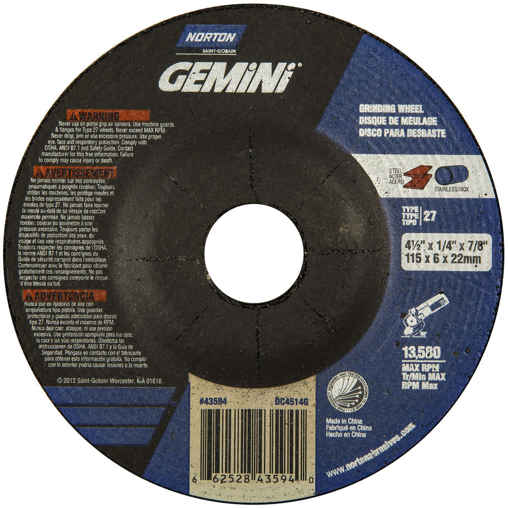 Grinding Wheel<span class=' ItemWarning' style='display:block;'>Item is usually in stock, but we&#39;ll be in touch if there&#39;s a problem<br /></span>