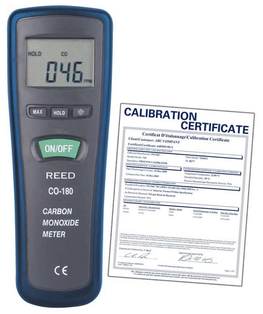 REED CO-180 Carbon Monoxide Meter<span class=' ItemWarning' style='display:block;'>Item is usually in stock, but we&#39;ll be in touch if there&#39;s a problem<br /></span>