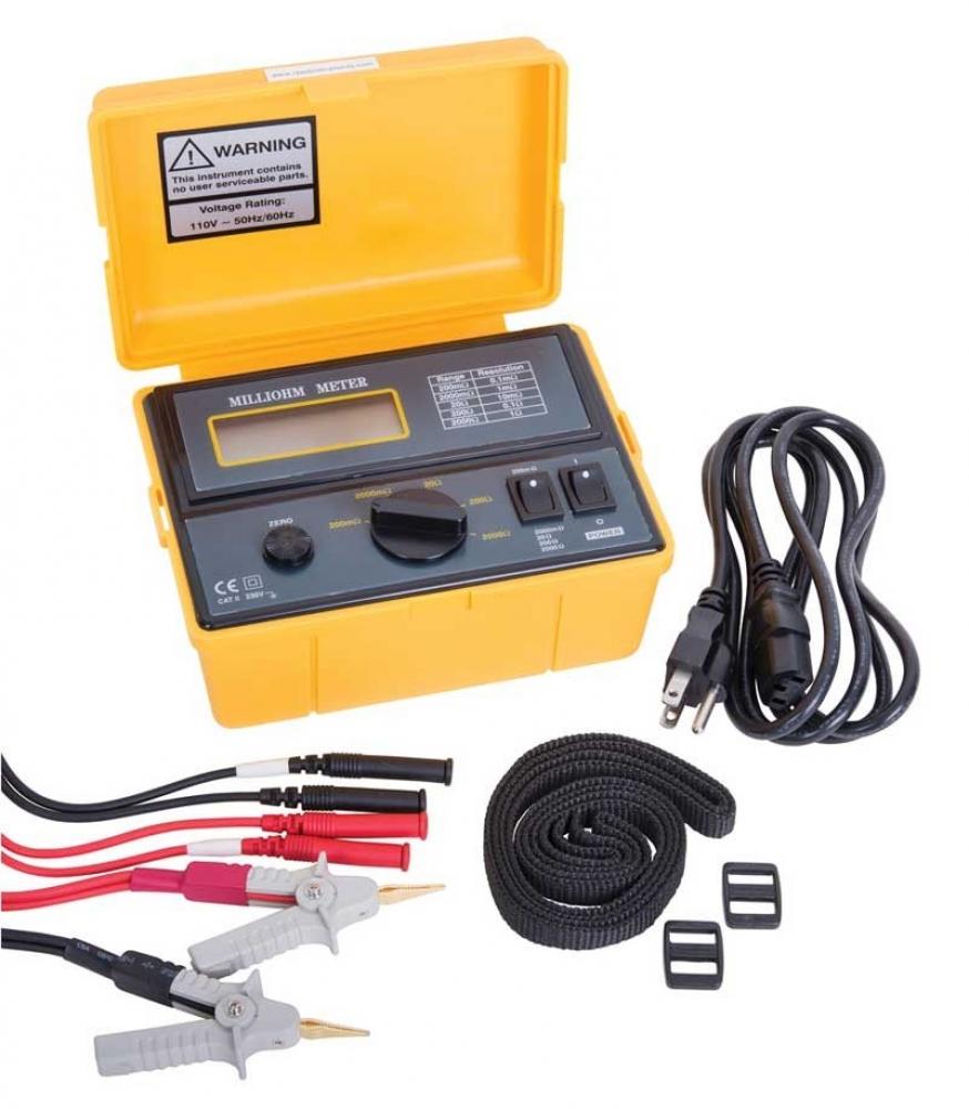 REED K5090-230V Milli-Ohmmeter<span class=' ItemWarning' style='display:block;'>Item is usually in stock, but we&#39;ll be in touch if there&#39;s a problem<br /></span>