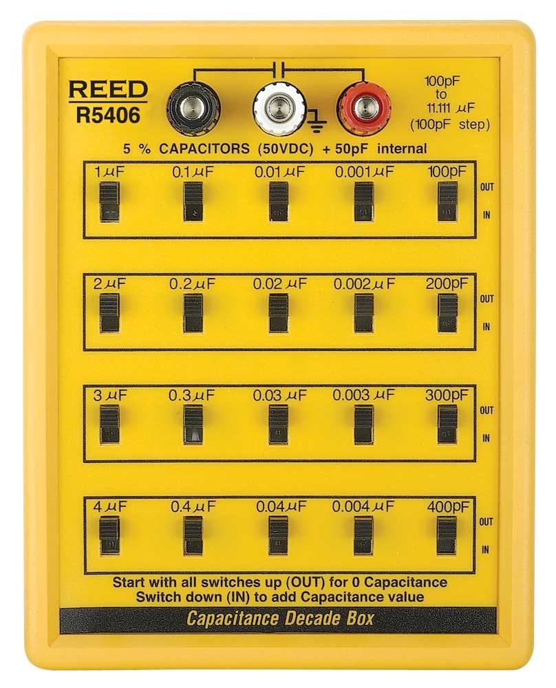 REED R5406 Capacitance Decade Box<span class=' ItemWarning' style='display:block;'>Item is usually in stock, but we&#39;ll be in touch if there&#39;s a problem<br /></span>