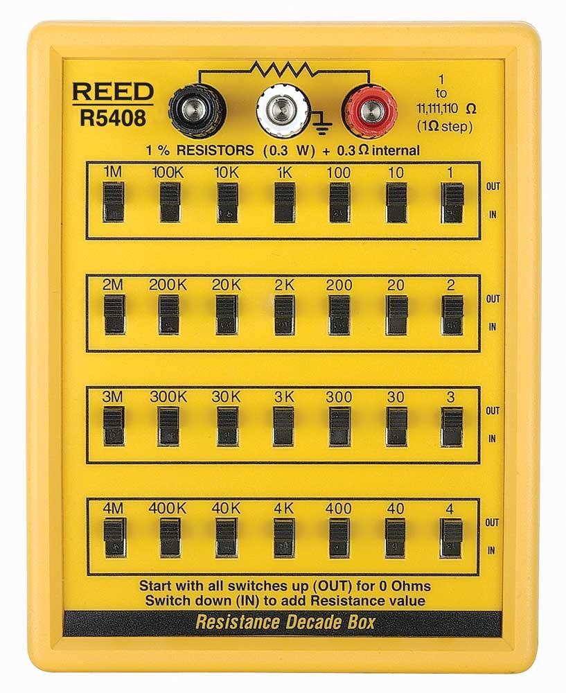 REED R5408 Resistance Decade Box<span class=' ItemWarning' style='display:block;'>Item is usually in stock, but we&#39;ll be in touch if there&#39;s a problem<br /></span>