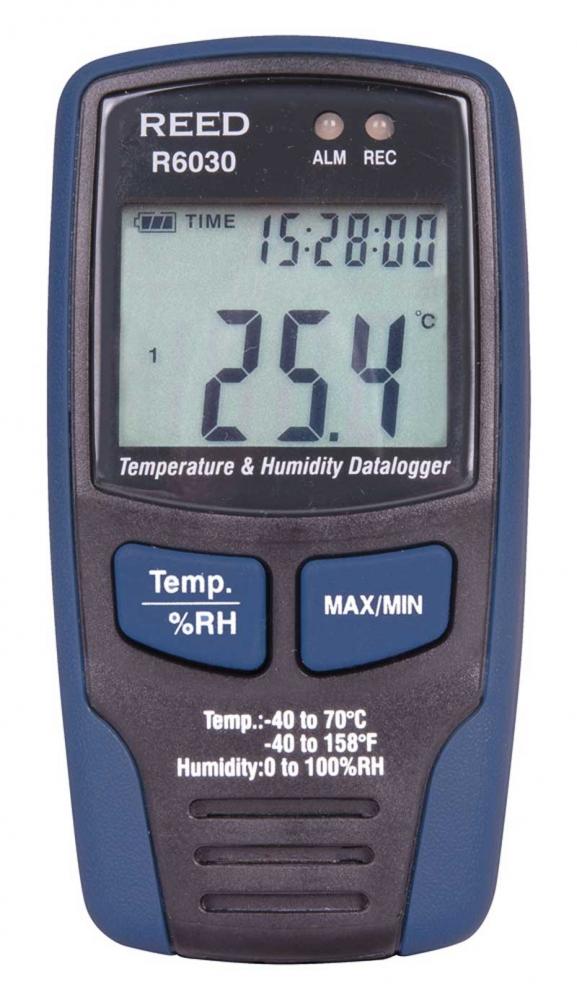 REED R6030 Temperature/Humidity Data Logger<span class=' ItemWarning' style='display:block;'>Item is usually in stock, but we&#39;ll be in touch if there&#39;s a problem<br /></span>