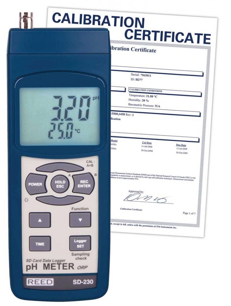 REED SD-230 pH/ORP Meter/Data Logger<span class=' ItemWarning' style='display:block;'>Item is usually in stock, but we&#39;ll be in touch if there&#39;s a problem<br /></span>