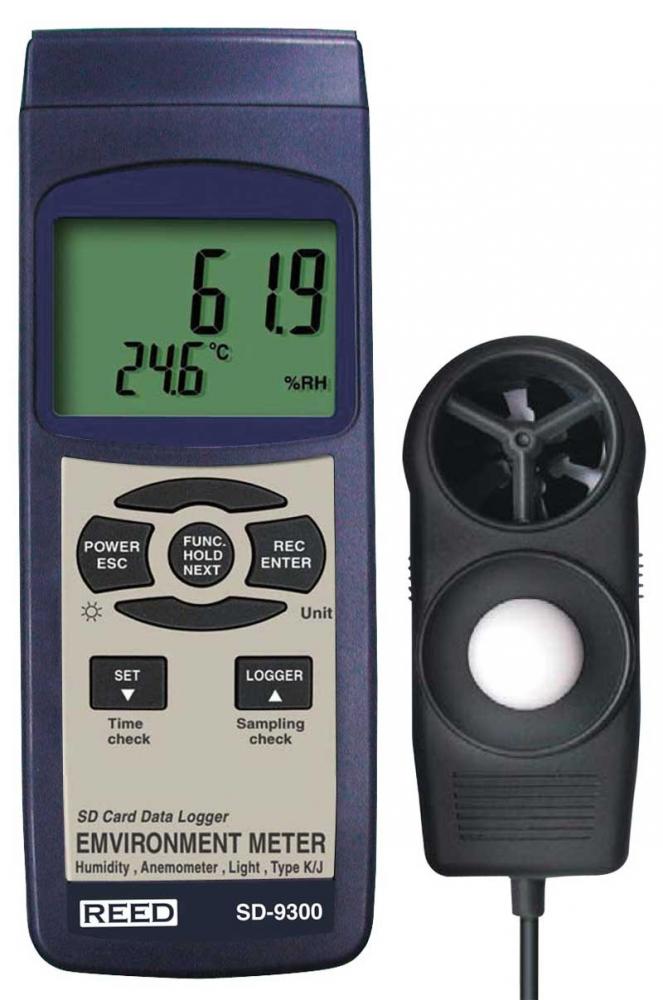 REED SD-9300 Data Logging Environmental Meter<span class=' ItemWarning' style='display:block;'>Item is usually in stock, but we&#39;ll be in touch if there&#39;s a problem<br /></span>