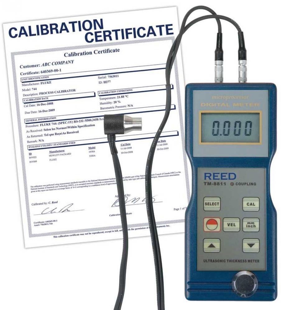 REED TM-8811-NIST Ultrasonic Thickness Gauge<span class=' ItemWarning' style='display:block;'>Item is usually in stock, but we&#39;ll be in touch if there&#39;s a problem<br /></span>