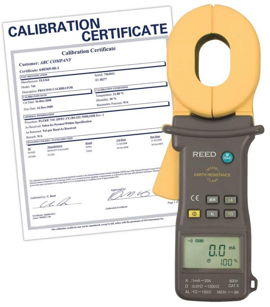 REED MS2301-NIST Clamp-on Ground Resistance Tester<span class=' ItemWarning' style='display:block;'>Item is usually in stock, but we&#39;ll be in touch if there&#39;s a problem<br /></span>