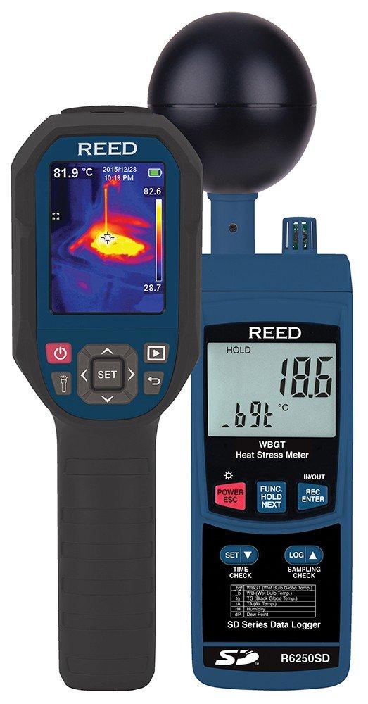 REED R2160-KIT2 Thermal Imaging Camera and Heat Stress Meter Kit<span class=' ItemWarning' style='display:block;'>Item is usually in stock, but we&#39;ll be in touch if there&#39;s a problem<br /></span>