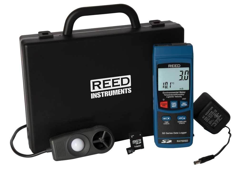 REED R4700SD-KIT Data Logging Environmental Meter with Power Adapter and SD Card<span class=' ItemWarning' style='display:block;'>Item is usually in stock, but we&#39;ll be in touch if there&#39;s a problem<br /></span>