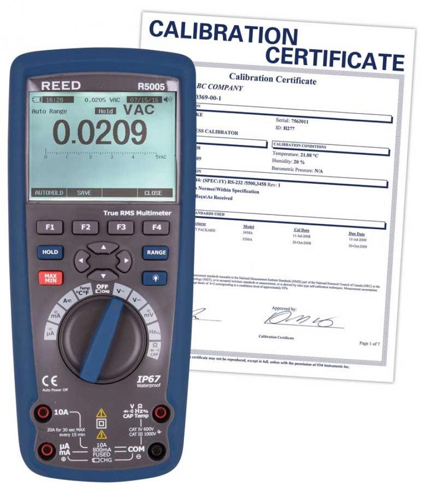 REED R5005 Waterproof Industrial Multimeter with Bluetooth<span class=' ItemWarning' style='display:block;'>Item is usually in stock, but we&#39;ll be in touch if there&#39;s a problem<br /></span>