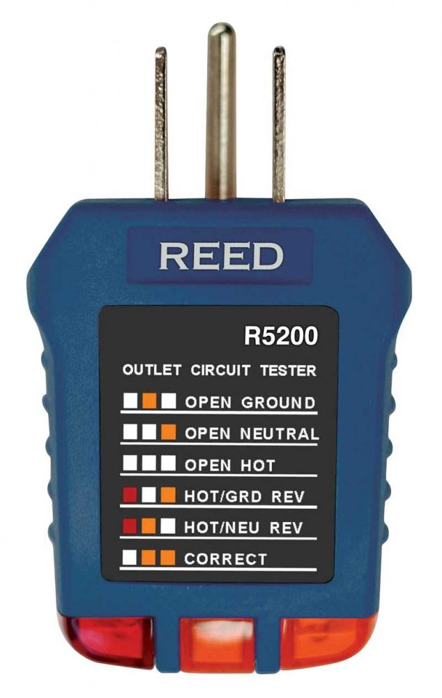 REED R5200 Receptacle Tester<span class=' ItemWarning' style='display:block;'>Item is usually in stock, but we&#39;ll be in touch if there&#39;s a problem<br /></span>