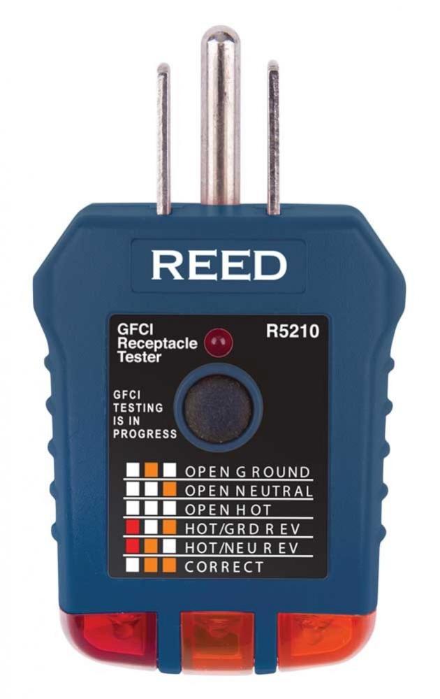 REED R5210 Receptacle Tester with GFCI<span class=' ItemWarning' style='display:block;'>Item is usually in stock, but we&#39;ll be in touch if there&#39;s a problem<br /></span>