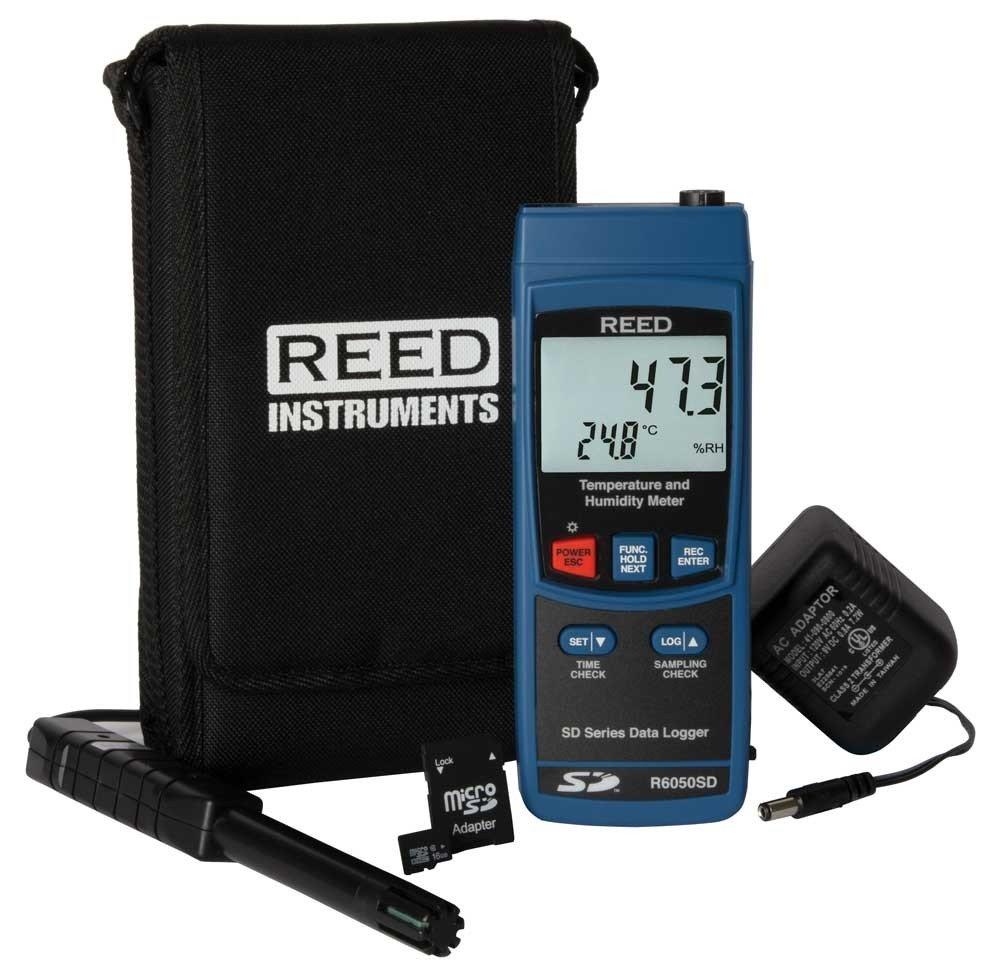 REED R6050SD-KIT Data Logging Thermo-Hygrometer with Power Adapter and SD Card<span class=' ItemWarning' style='display:block;'>Item is usually in stock, but we&#39;ll be in touch if there&#39;s a problem<br /></span>