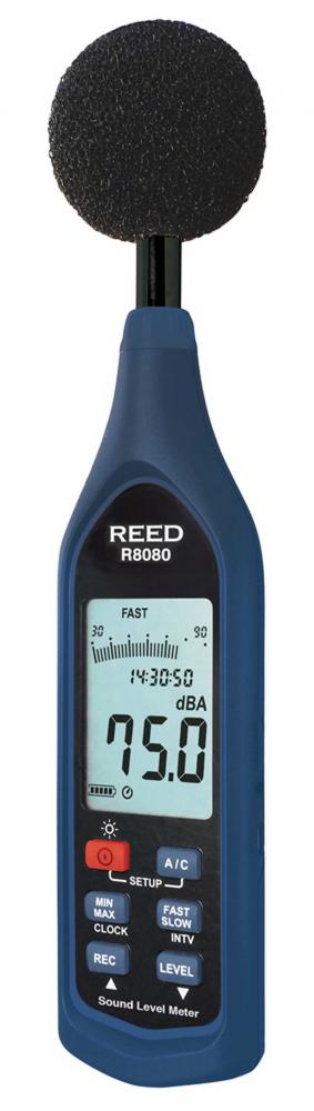 REED R8080 Sound Level Meter, Datalogger with Bargraph, 30 to 130 dB<span class=' ItemWarning' style='display:block;'>Item is usually in stock, but we&#39;ll be in touch if there&#39;s a problem<br /></span>