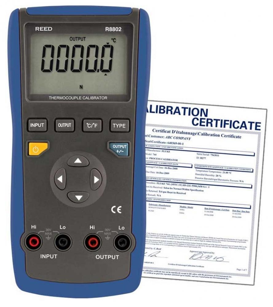 REED R8802 Thermocouple Calibrator<span class=' ItemWarning' style='display:block;'>Item is usually in stock, but we&#39;ll be in touch if there&#39;s a problem<br /></span>